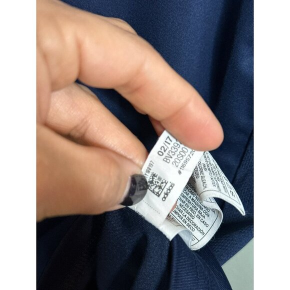 Rice University Adidas Men's Large Blue Collared Blue White Polo SS - Picture 9 of 9